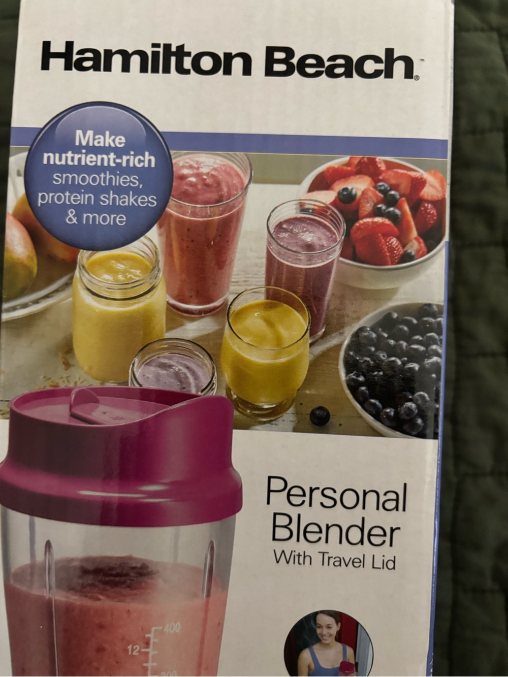 Hamilton Beach Portable Blender for Smoothies With 14 oz. Travel Jar